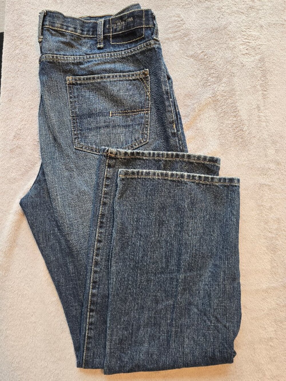 Calvin Klein Jeans Men's Bootcut Denim Blue Jeans Rigid 100% Cotton Size 38